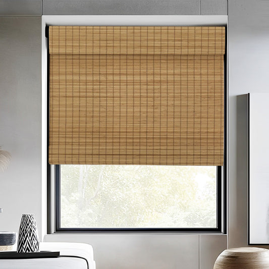 Woven Bamboo Shade, Medium brown - LuxDrape