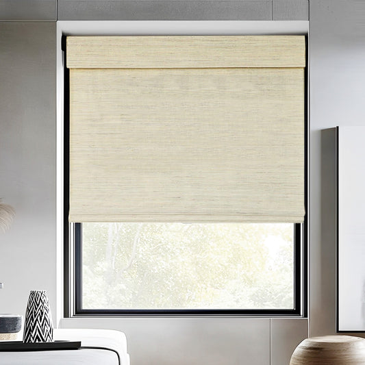 Kenaf Woven Bamboo Shade, Paper Lantern - LuxDrape