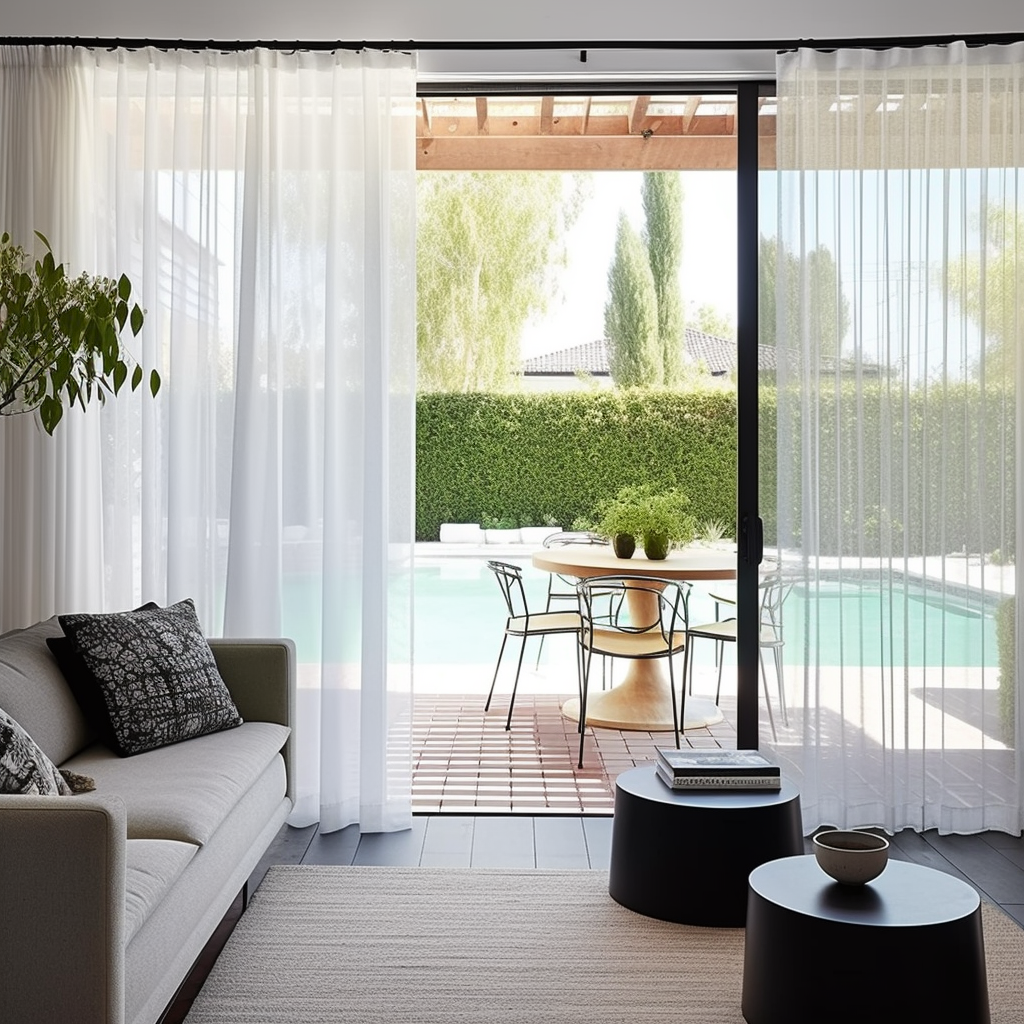 Auriel Semi Sheer Drapes Pleated