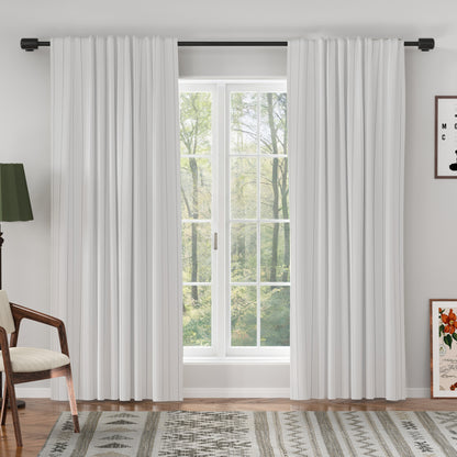 Sienna Striped Pattern Linen Blend Drapes  Soft Top