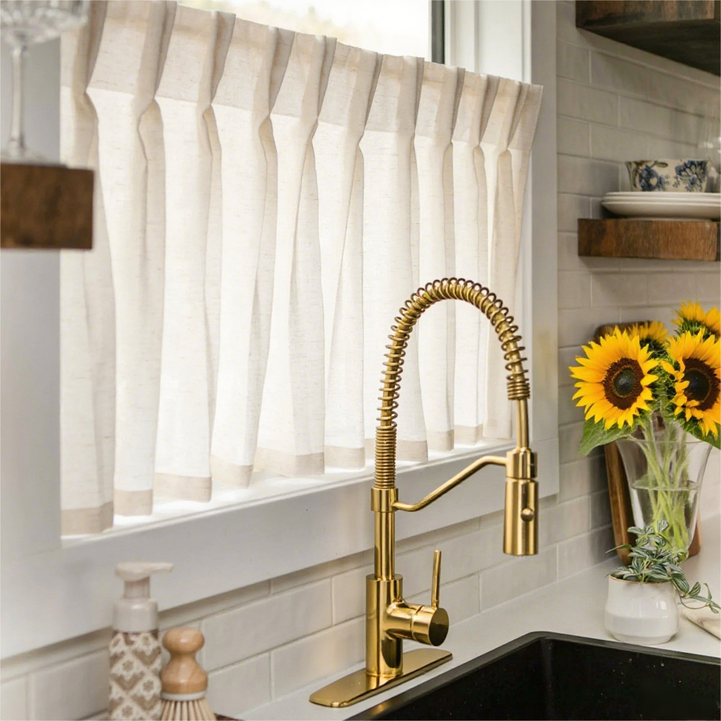 Breeza Cotton Blend Pleated Cafe Curtains