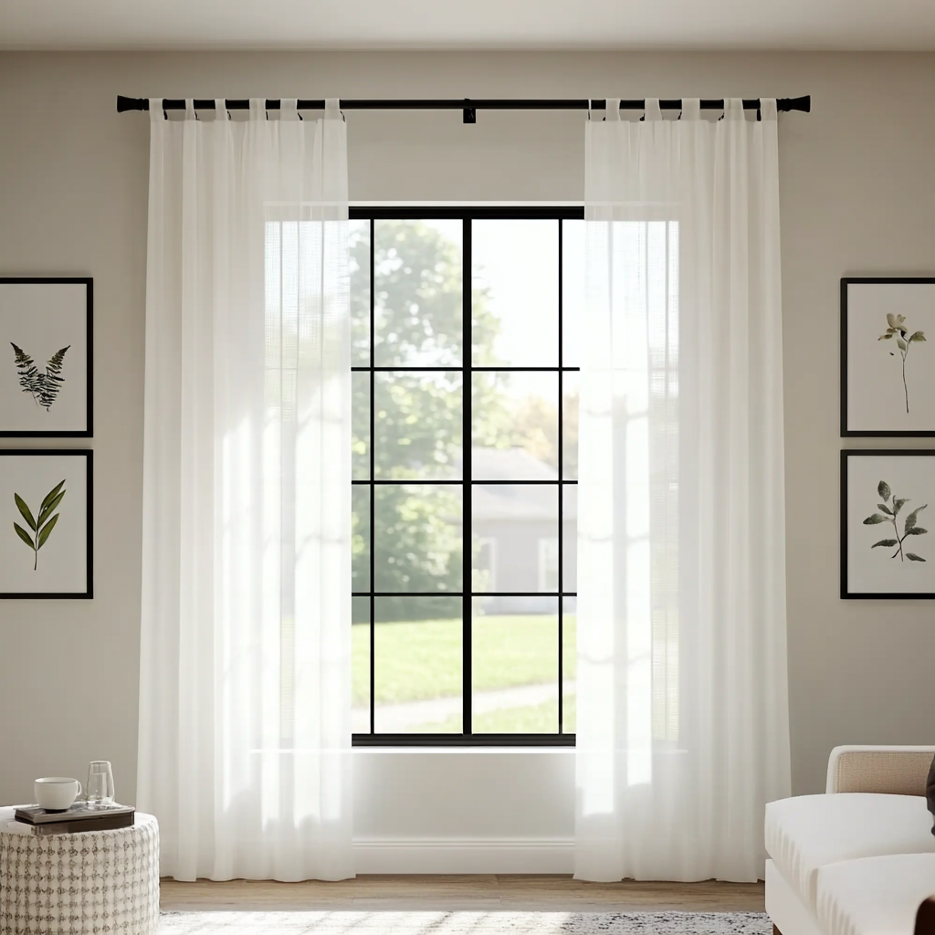 Auriel Semi Sheer Drapes Soft Top