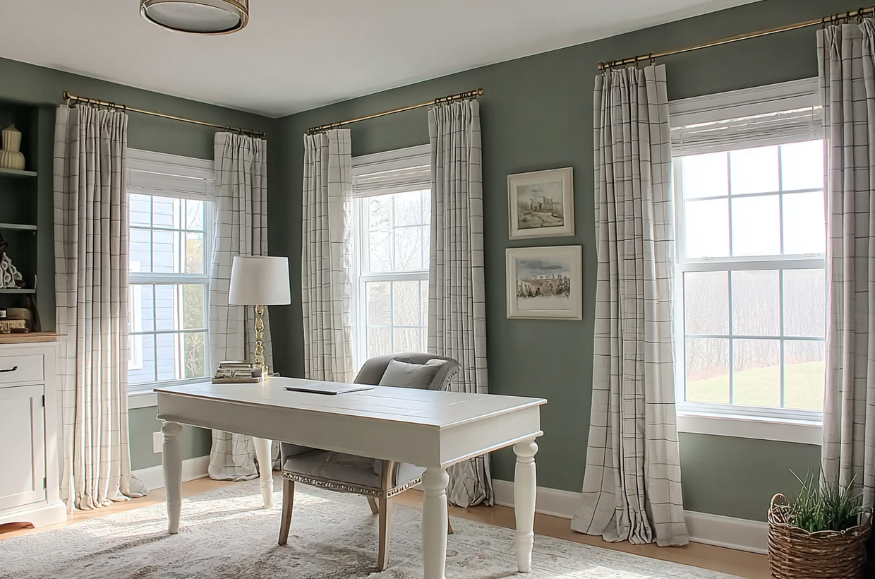 Striped Drapes with Built-In Blackout Lining