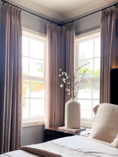 Florence Linen Blend Drapes Pleated