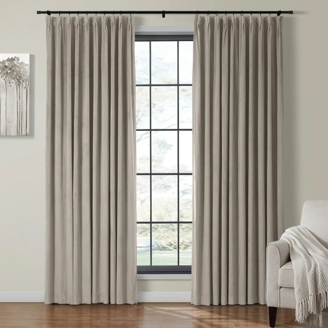Velmor Velvet Drapes Pleated