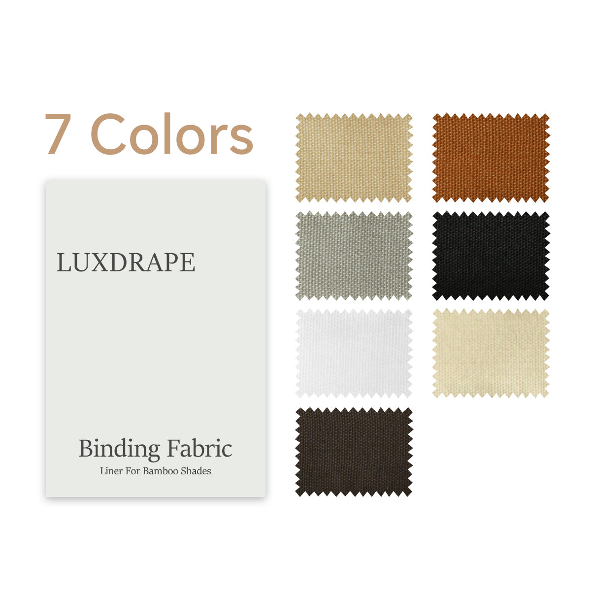 Natural Ramie & Jute Woven Shade Swatches Kits (12 PCS+ Fabric Binding With Liner)
