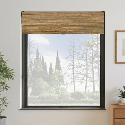 Natural Jute & Red Ramie Woven Wood Blinds & Shades | Honeynut