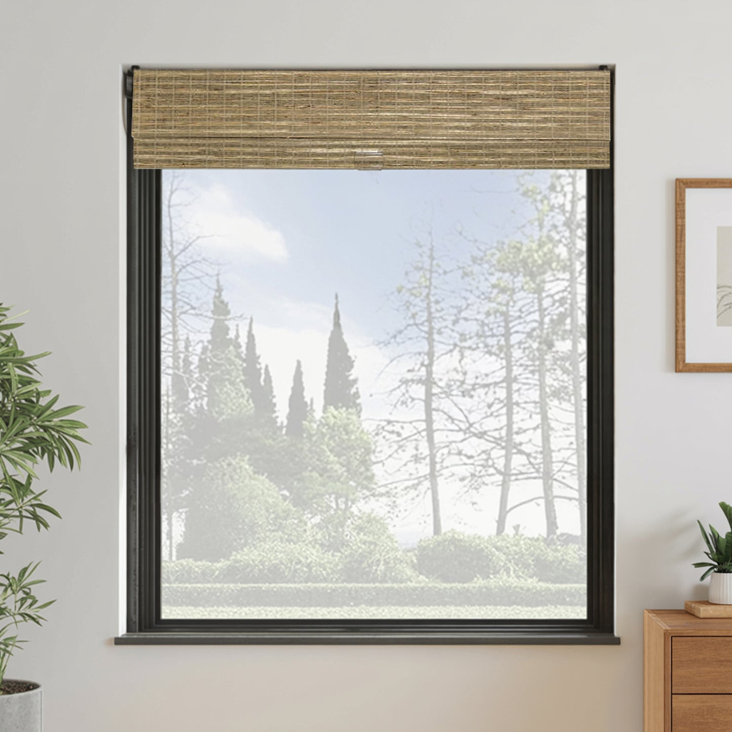 Natural  Red Ramie Woven Shade | Beige