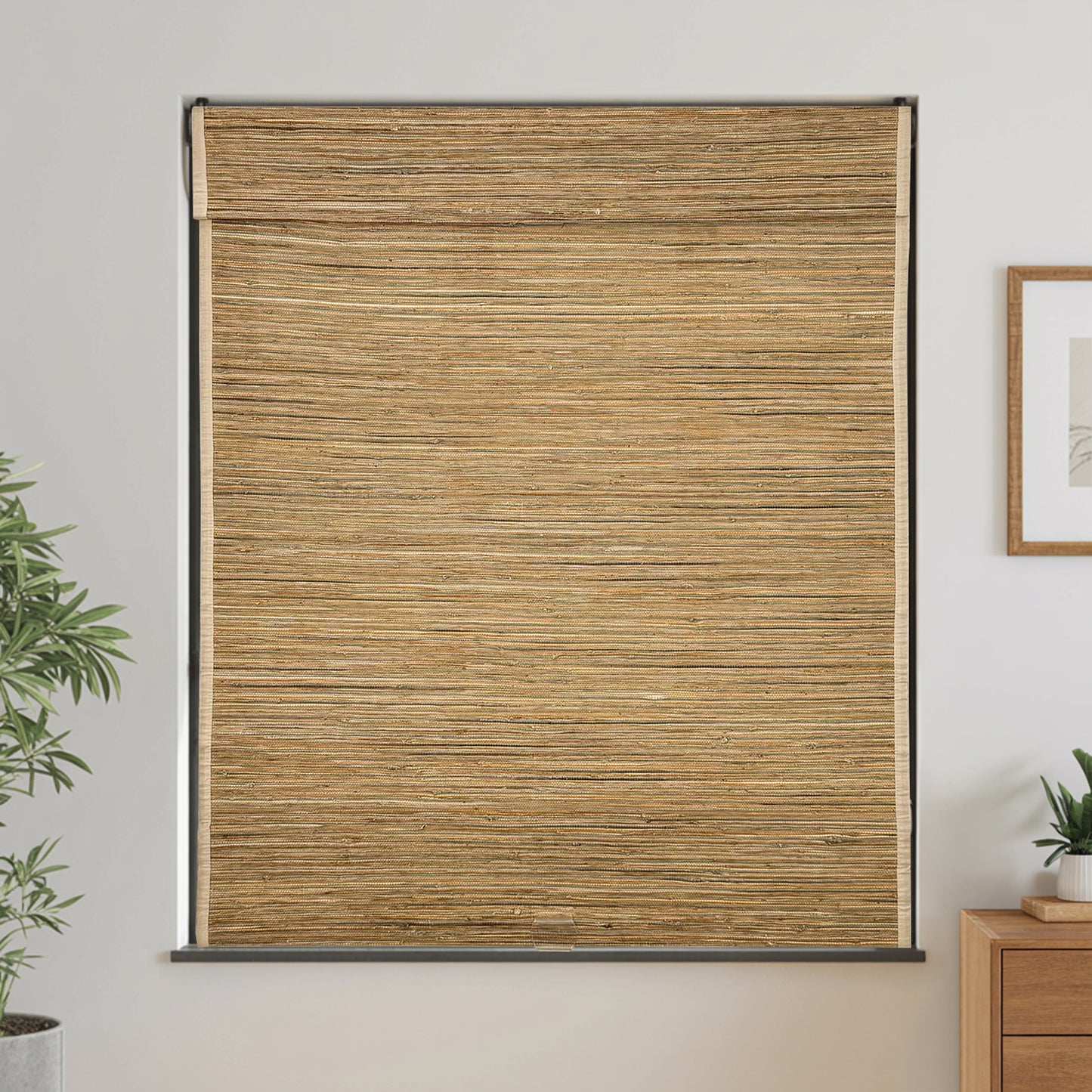 Natural Jute & Red Ramie Woven Wood Blinds & Shades | Honeynut