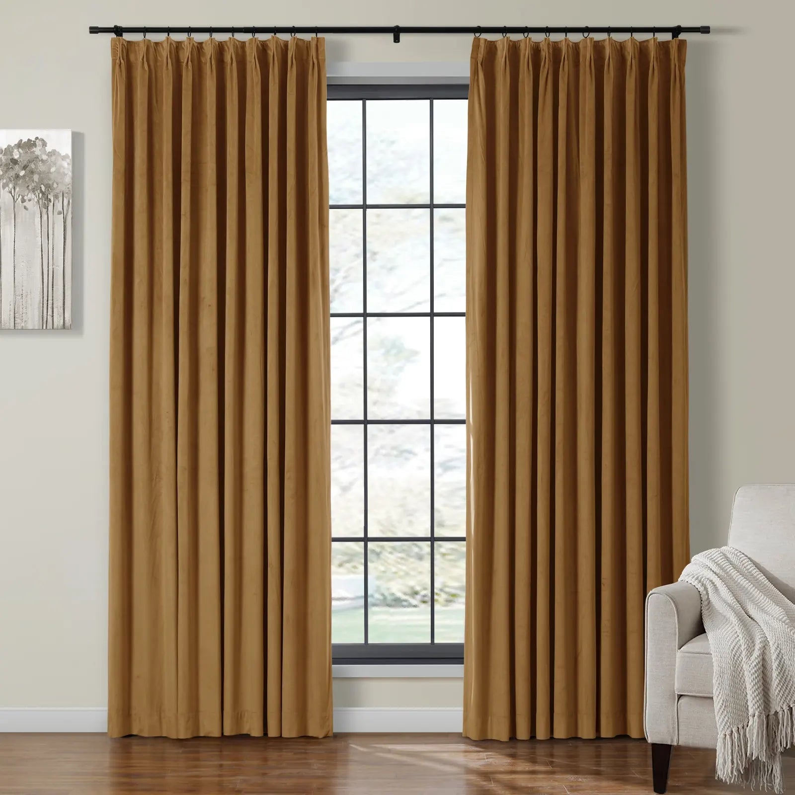 Velmor Velvet Drapes Pleated