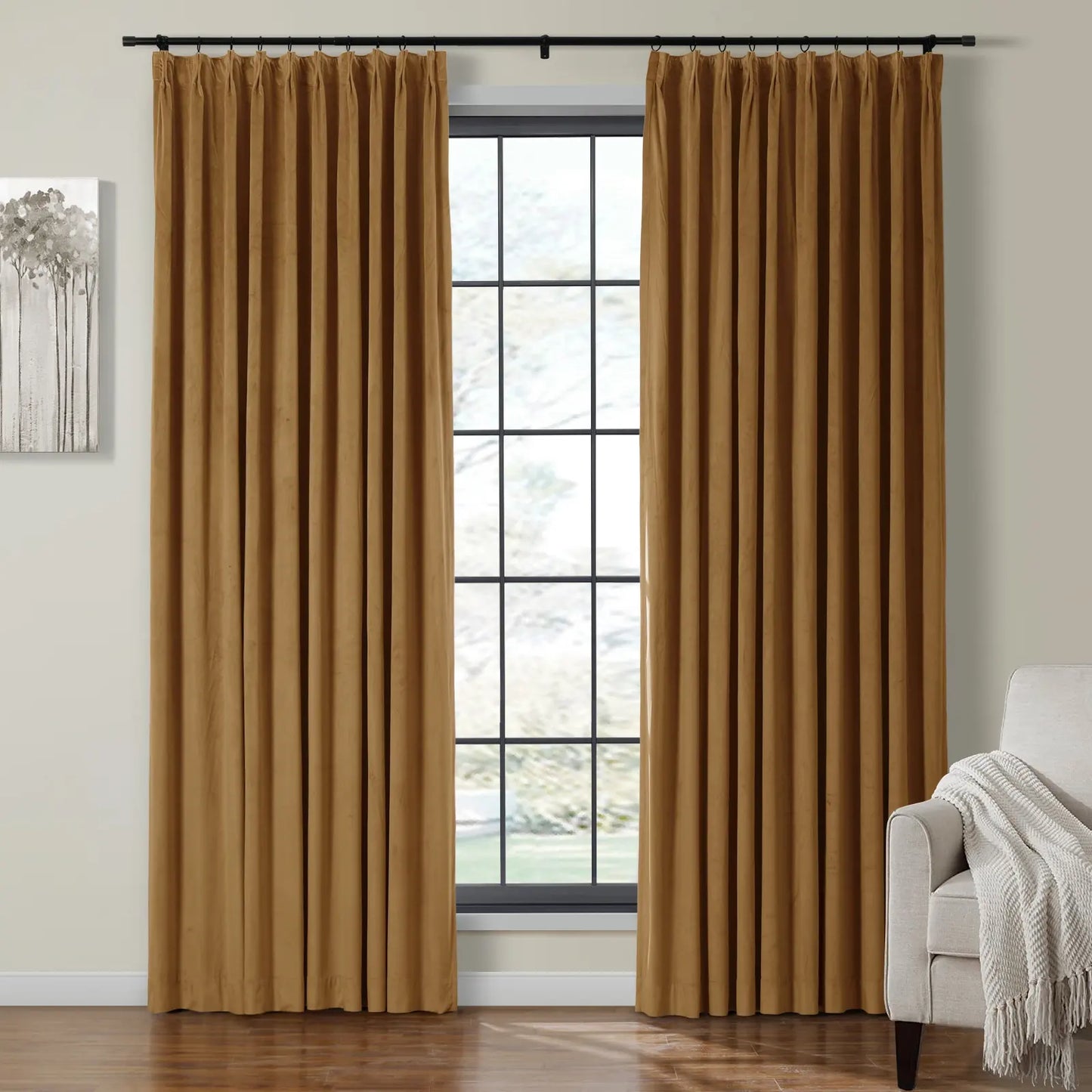 Velmor Velvet Drapes Pleated
