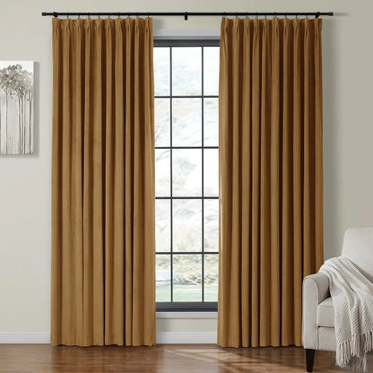 Velmor Velvet Drapes Pleated
