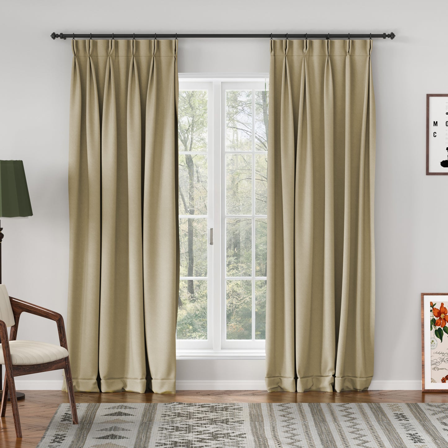 Breeza Cotton Drapes Pleated