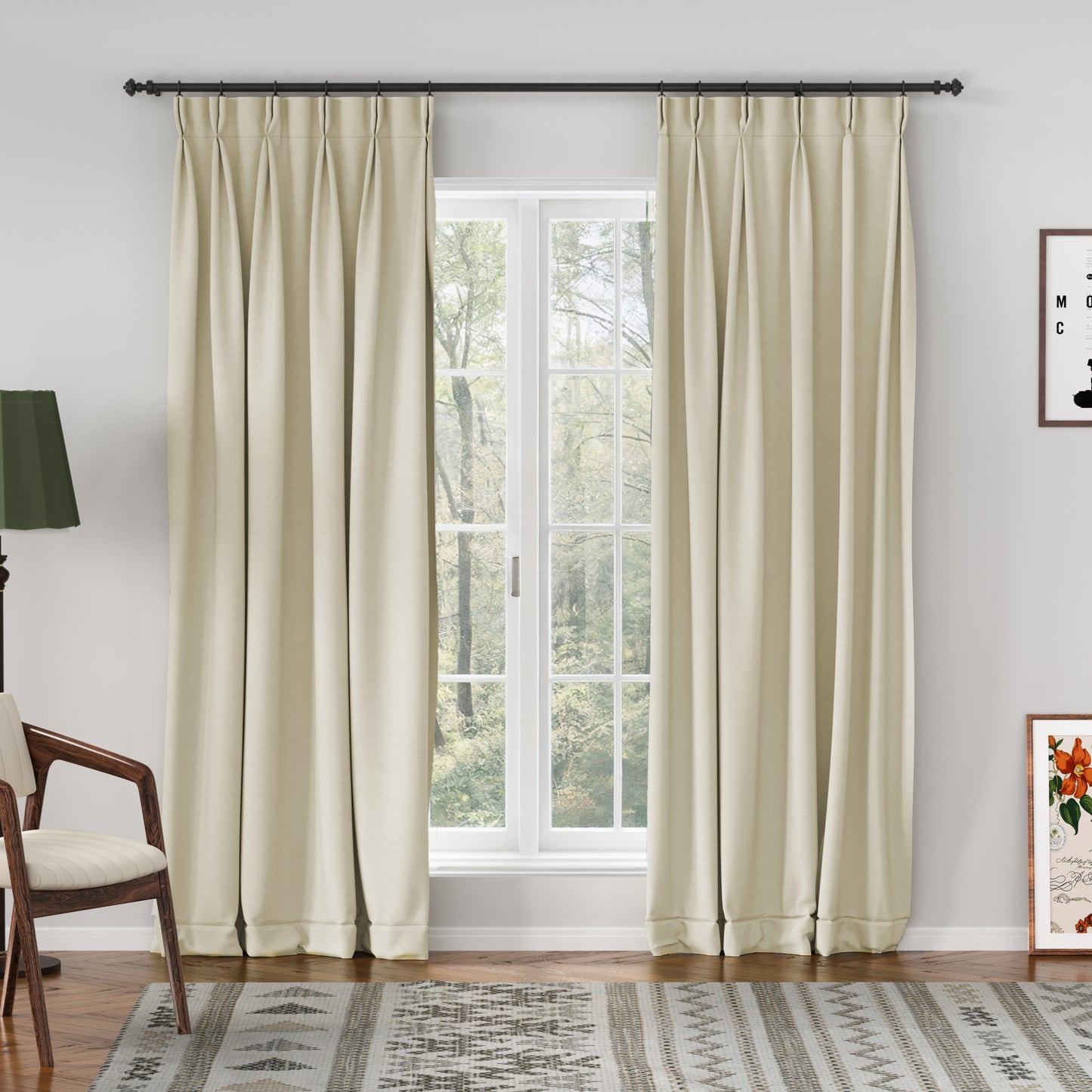 Breeza Cotton Drapes Pleated