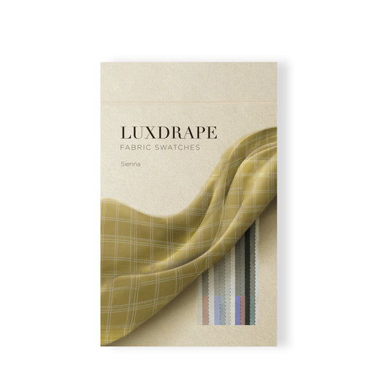 Sienna Windowpane Linen Booklet 11 Patterns - LuxDrape