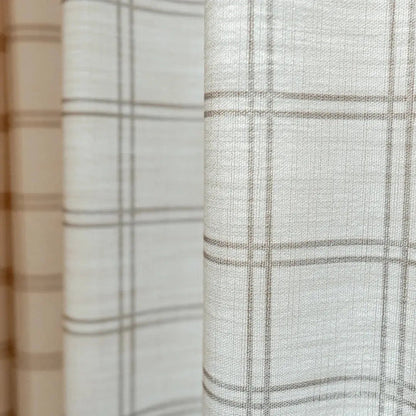 Sienna Striped Pattern Linen Blend Drape  Pleated